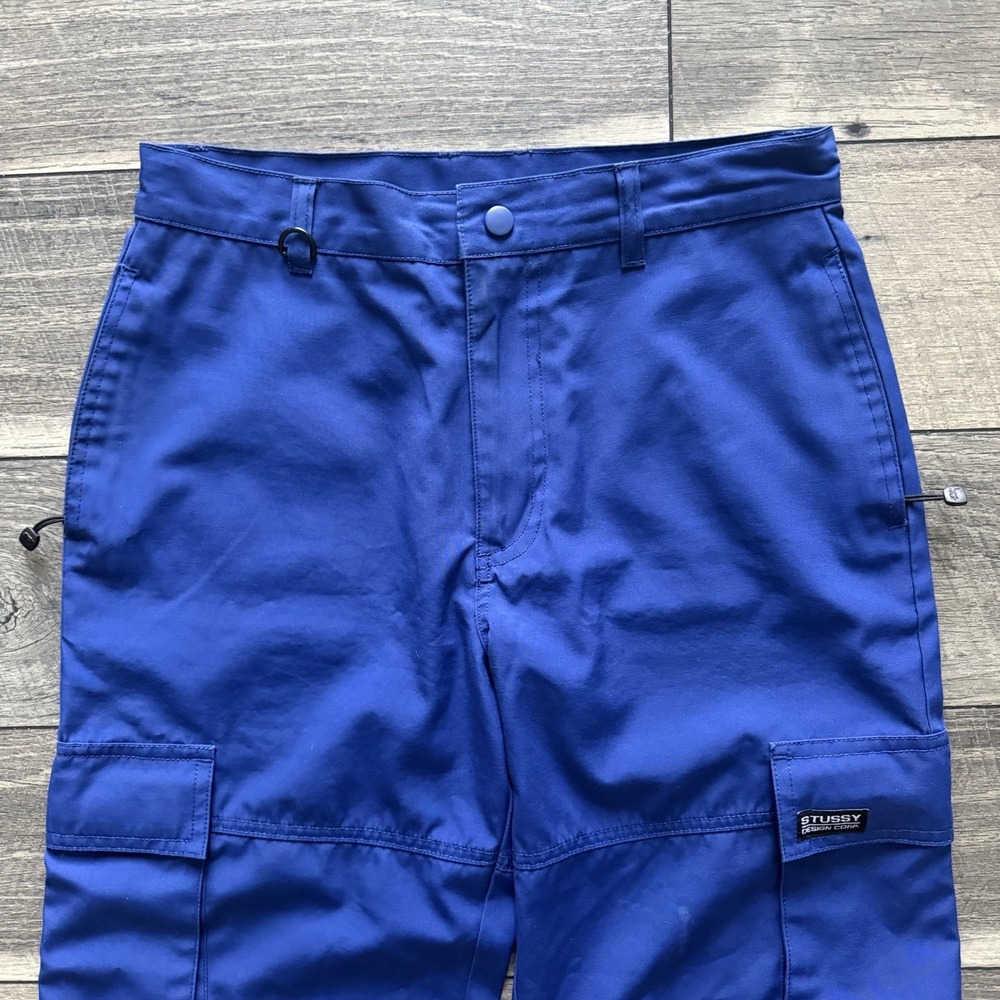 Y2K Stussy Cargo Pants Utility Wide Leg Baggy Streetwear Cotton Blend Womens 5 - Picture 16 of 16